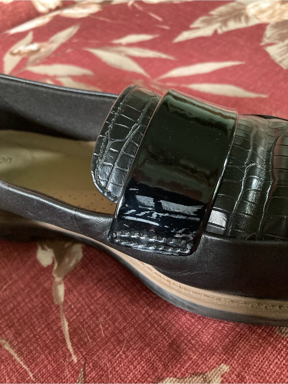 Clarks Size 7.5 Raisie Arlie black slip on leather loafers - Picture 11 of 12